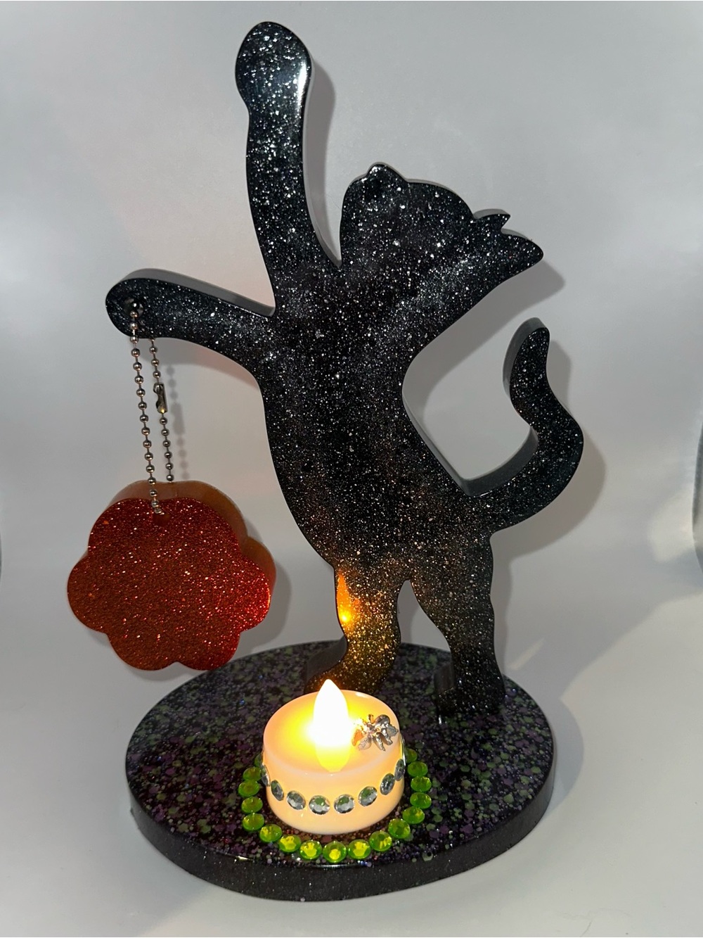 🎃🐈‍⬛ HALLOWEEN CAT RESIN DISPLAY — MADE TO ORDER! 🐾✨
